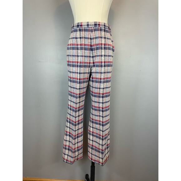 Vintage 1960s Plaid Polyester 3 Piece Suit Summer Winter Small - Picture 10 of 15